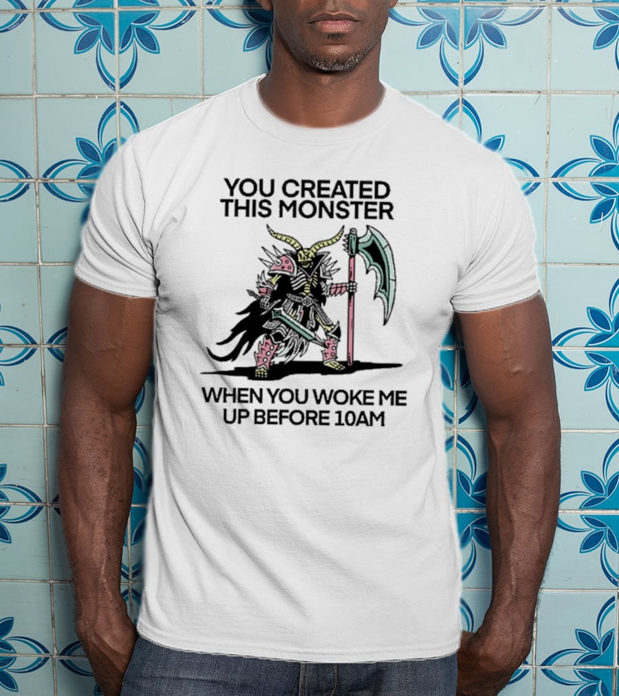 Wizard Of Barge You Created This Monster When You Woke Me Up Before 10AM Warrior T-Shirt