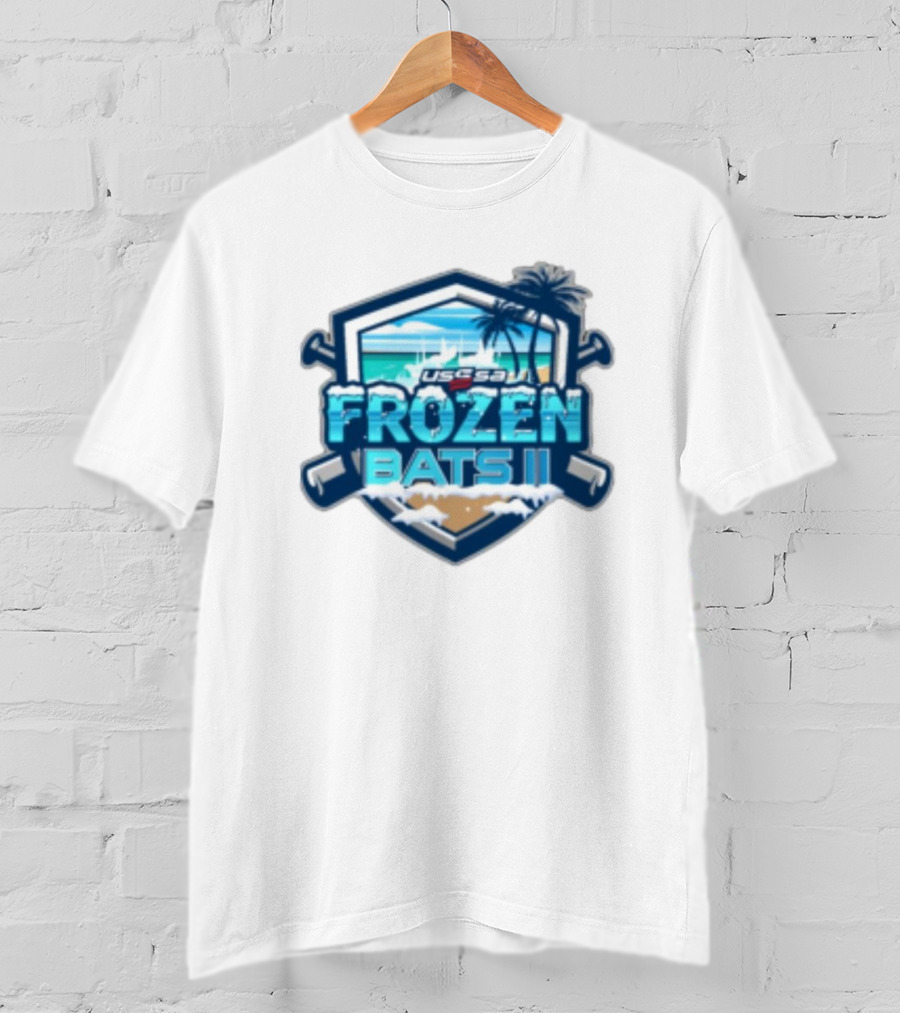 USSSA Frozen Bats II February 22-23 2025 Baseball Tropical Palm Beach Shield T-Shirt