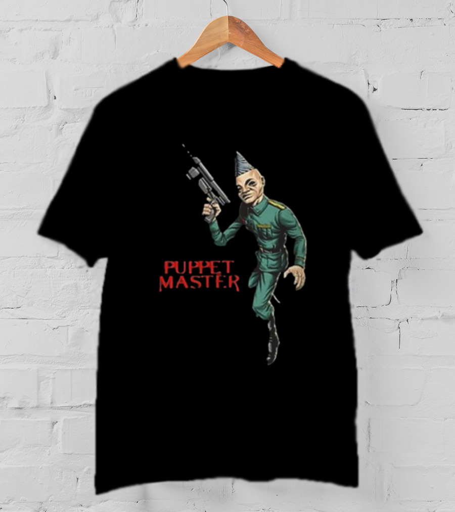 Bull Airs Puppet Master Character With Gun T-Shirt