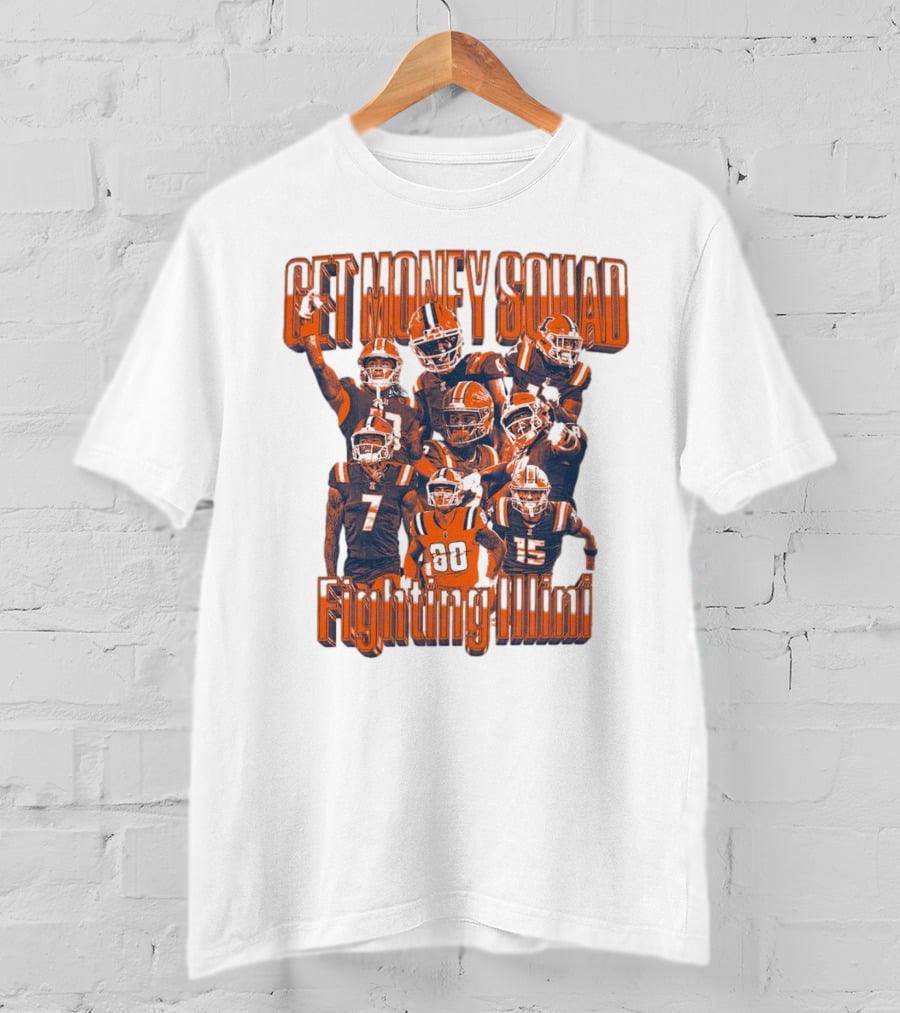 Get Money Squad Illinois Fighting Illini Football Team Week 5 Players T-Shirt