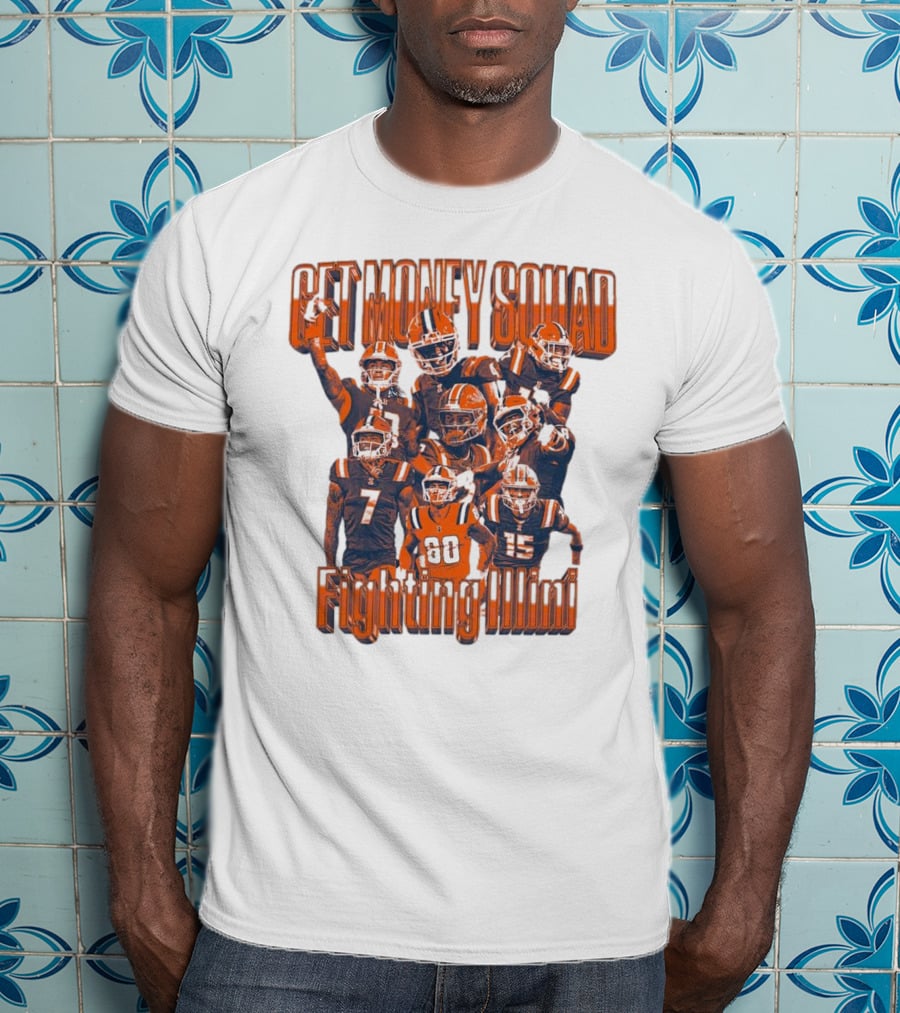 Get Money Squad Illinois Fighting Illini Football Team Week 5 Players T-Shirt