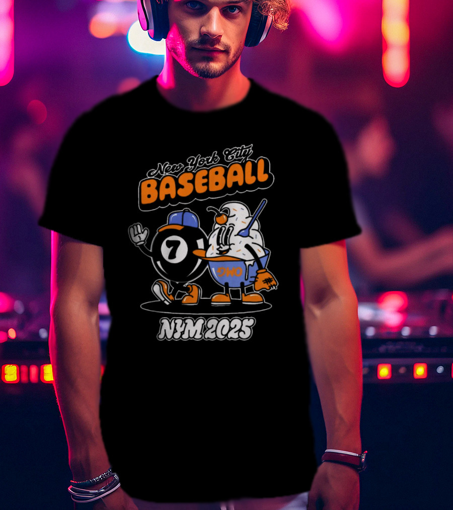 New York City Baseball Magic 7 Ball Nym 2025 T-Shirt