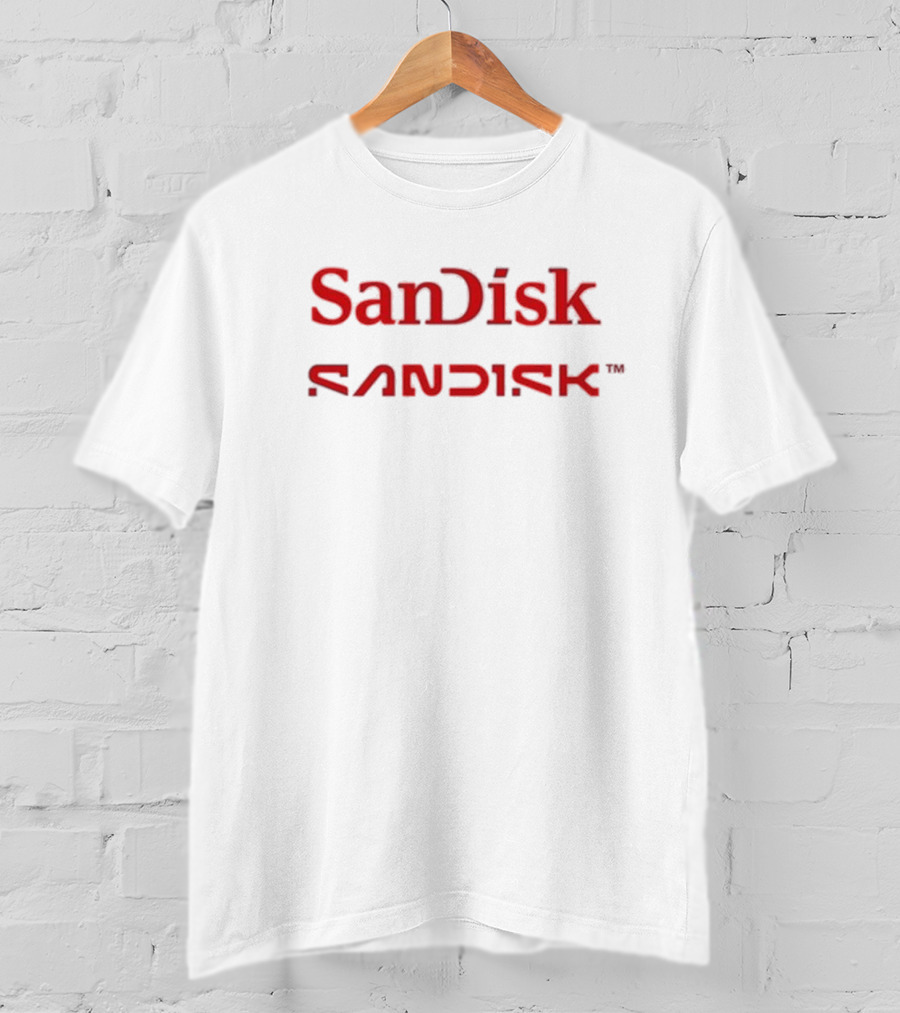 SanDisk New Logo Design Dual Text Styles T-Shirt