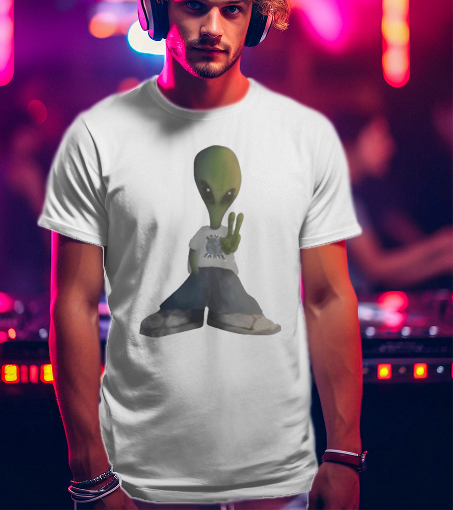 Save Earth Alien Peaceful Message T-Shirt
