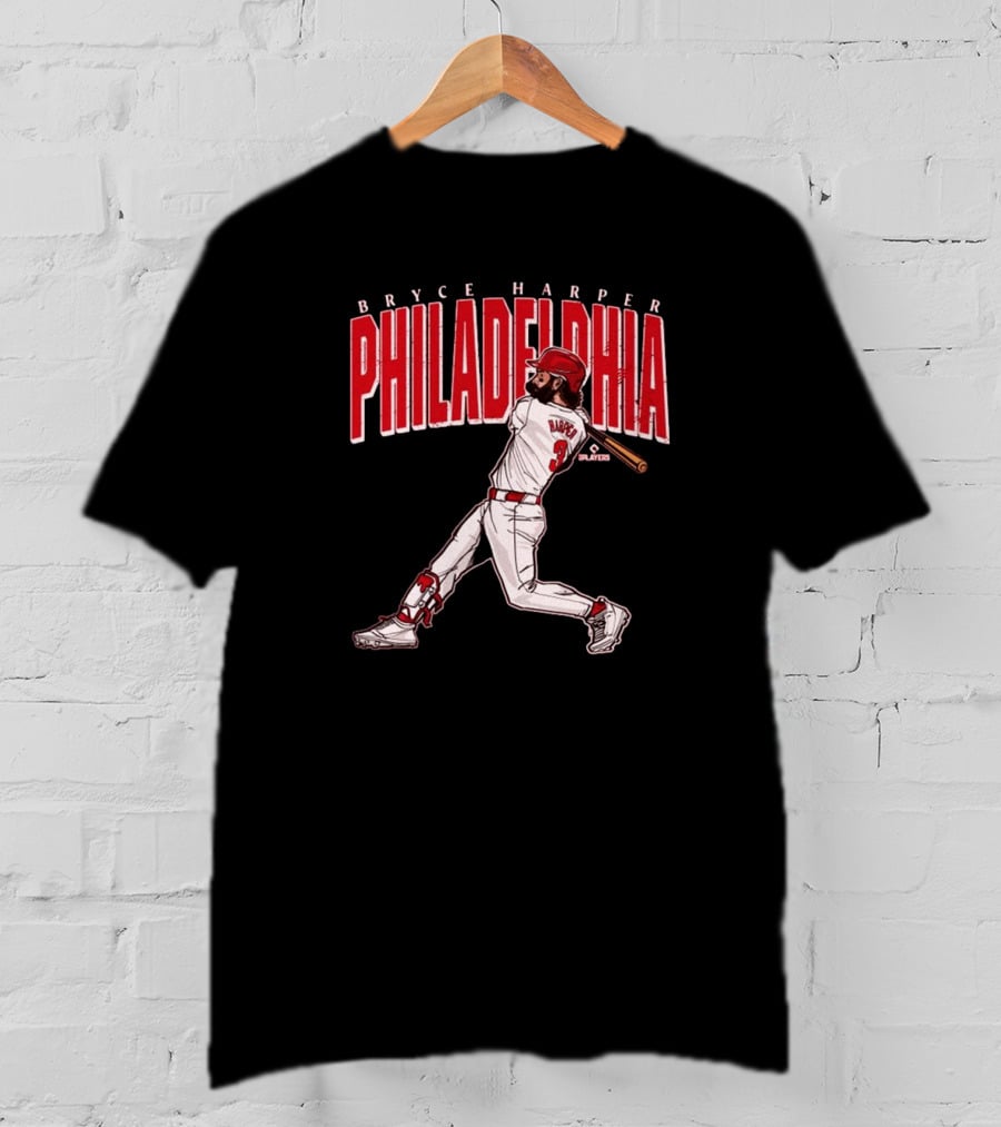 Bryce Harper Philadelphia Baseball Player Swing T-Shirt