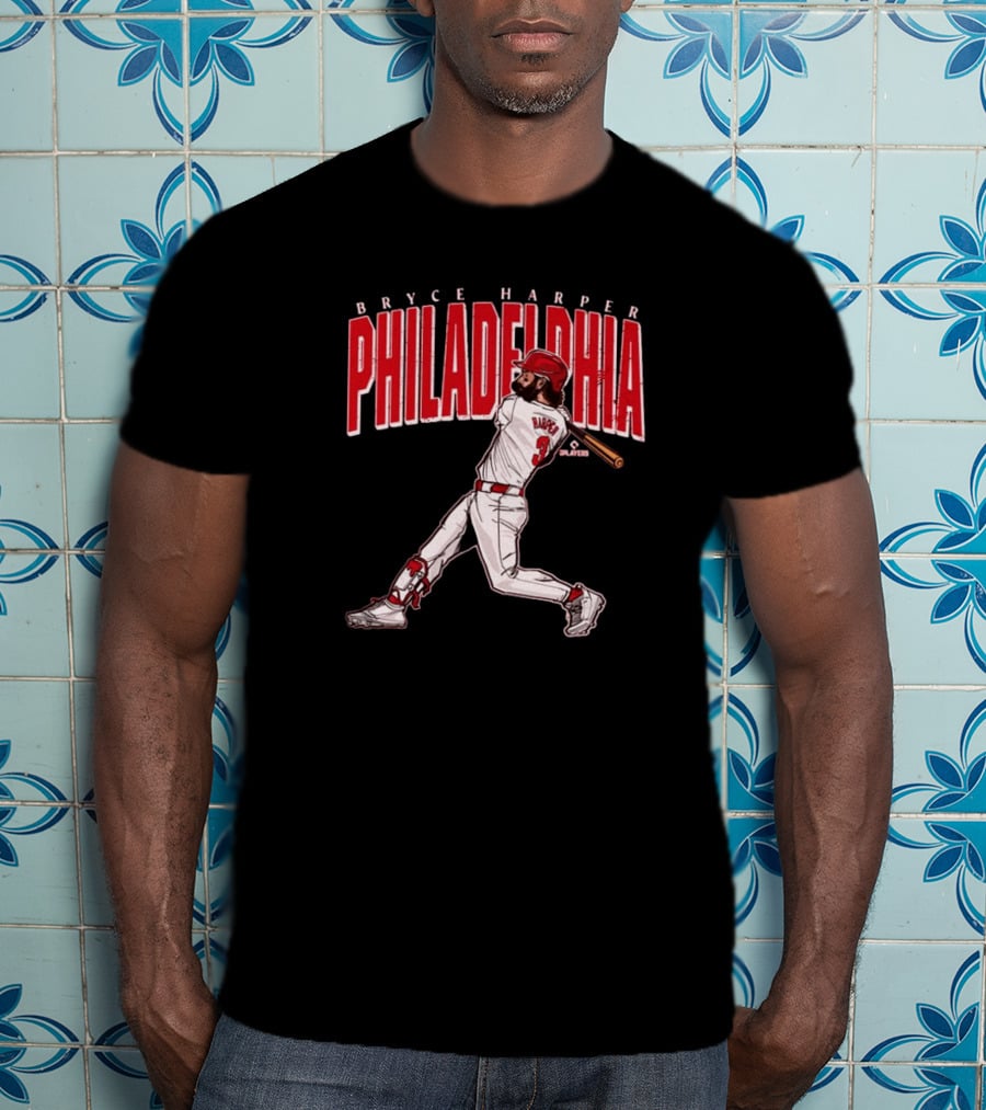 Bryce Harper Philadelphia Baseball Player Swing T-Shirt