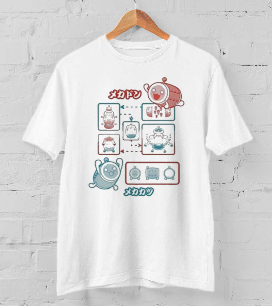 Taiko No Tatsujin Mecha Don Mekadon Mekakatsu Mechanism Diagram T-Shirt