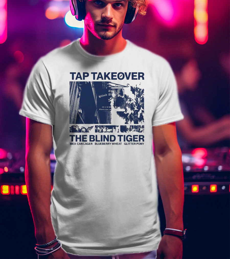 Tap Takeover The Blind Tiger Mex Can Lager Blueberry Wheat Glitter Pony T-Shirt