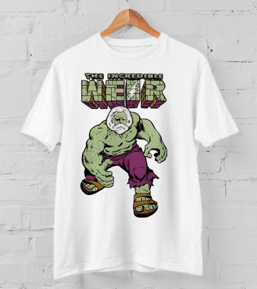 The Incredible Weir Hulk Parody Green Superhero Beard T-Shirt