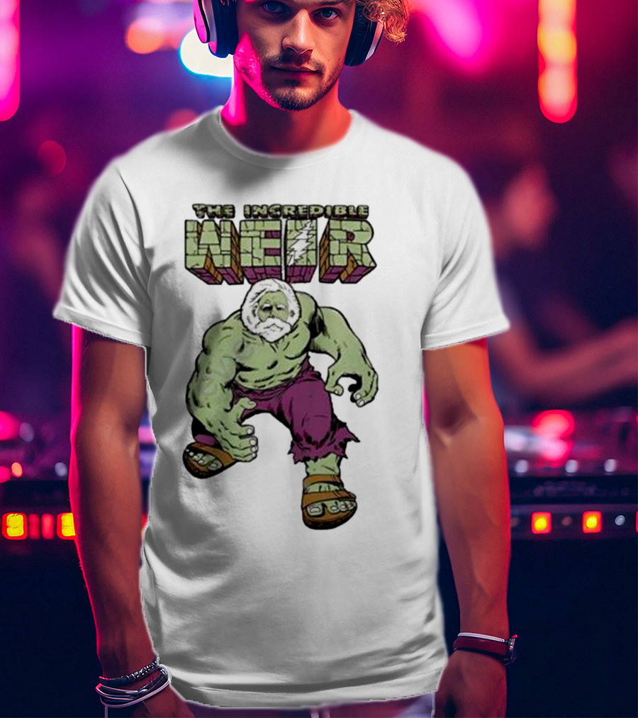The Incredible Weir Hulk Parody Green Superhero Beard T-Shirt