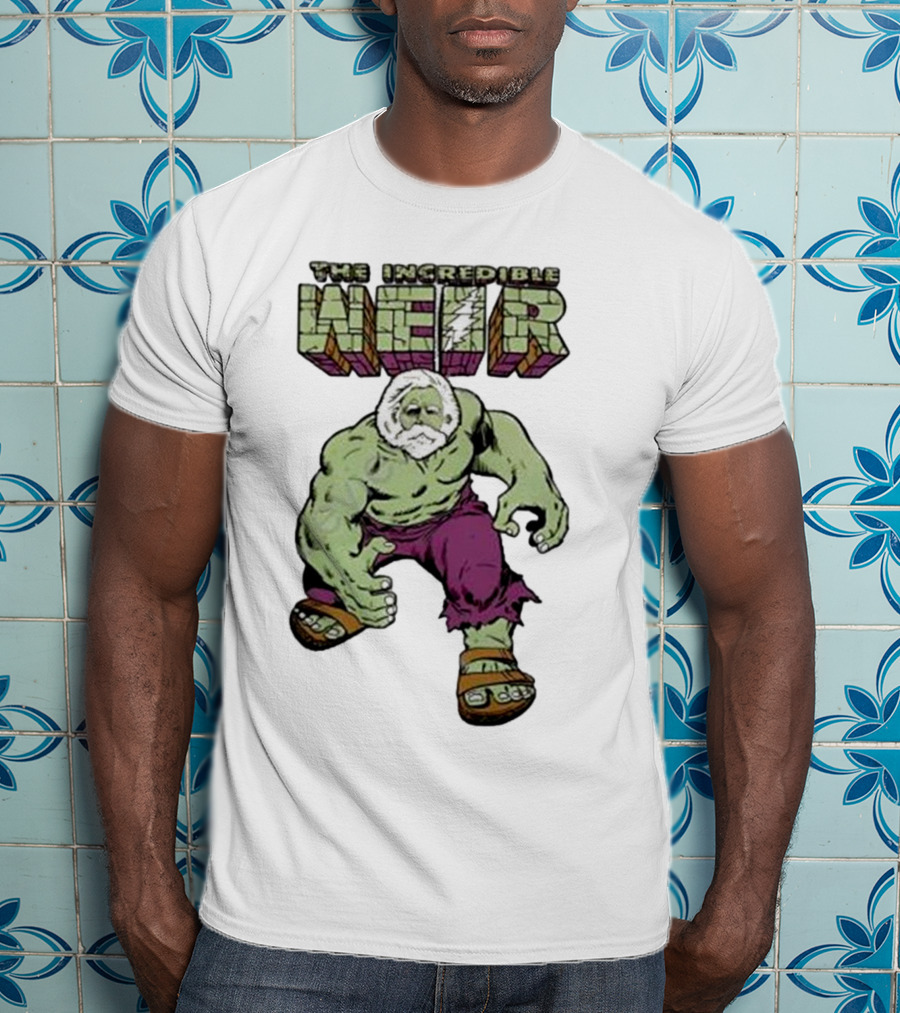 The Incredible Weir Hulk Parody Green Superhero Beard T-Shirt