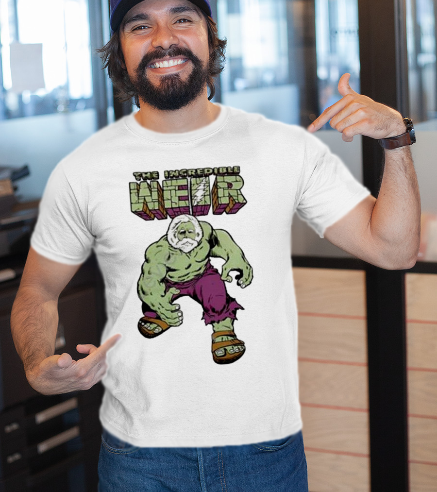 The Incredible Weir Hulk Parody Green Superhero Beard T-Shirt