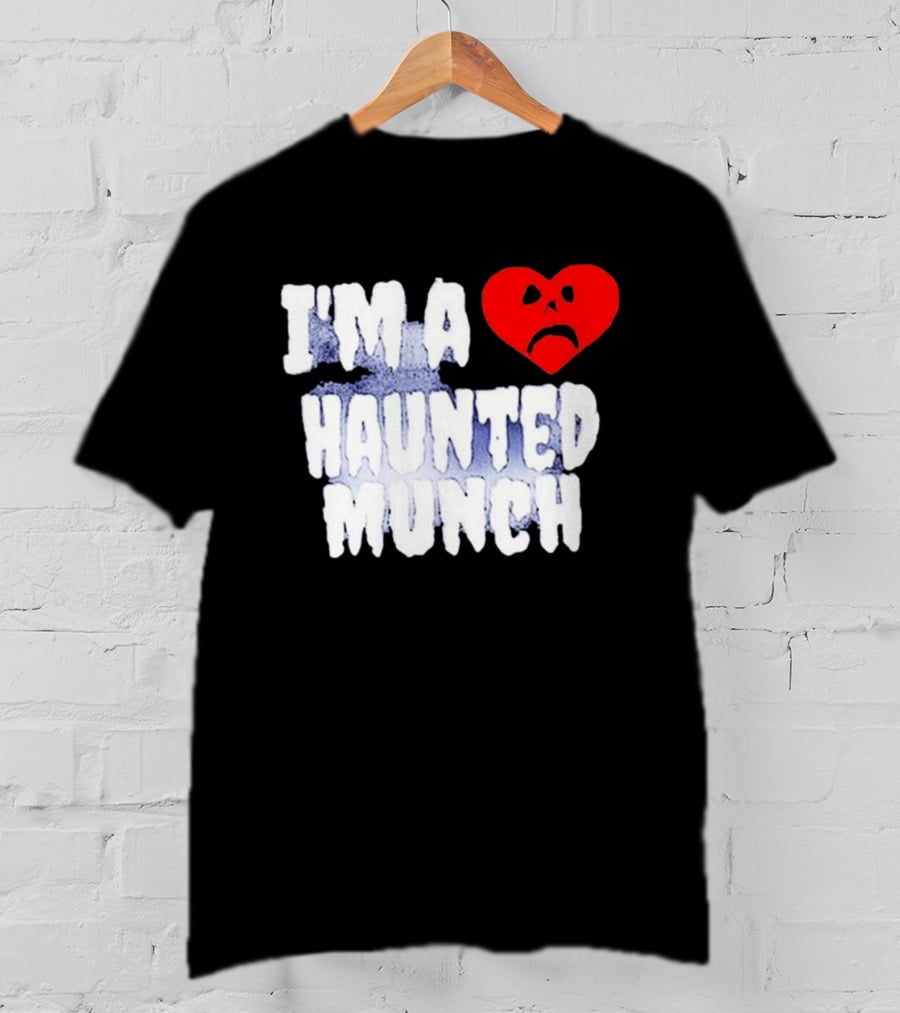 I’m A Haunted Munch Heart Sad Face T-Shirt