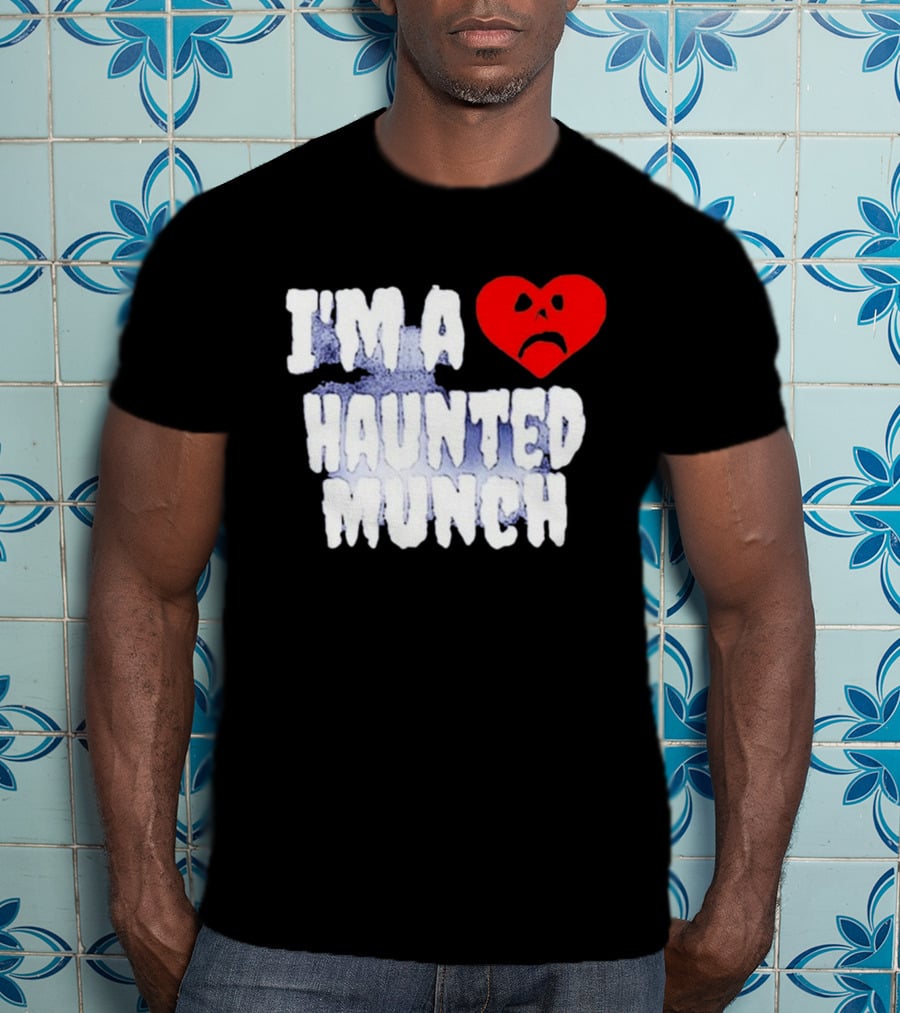 I’m A Haunted Munch Heart Sad Face T-Shirt