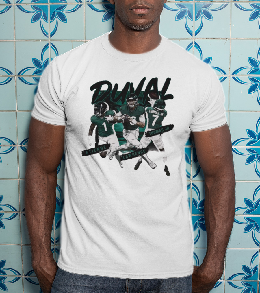 Duval Trevor Lawrence Etienne Thomas Jr Jacksonville Jaguars NFL T-Shirt