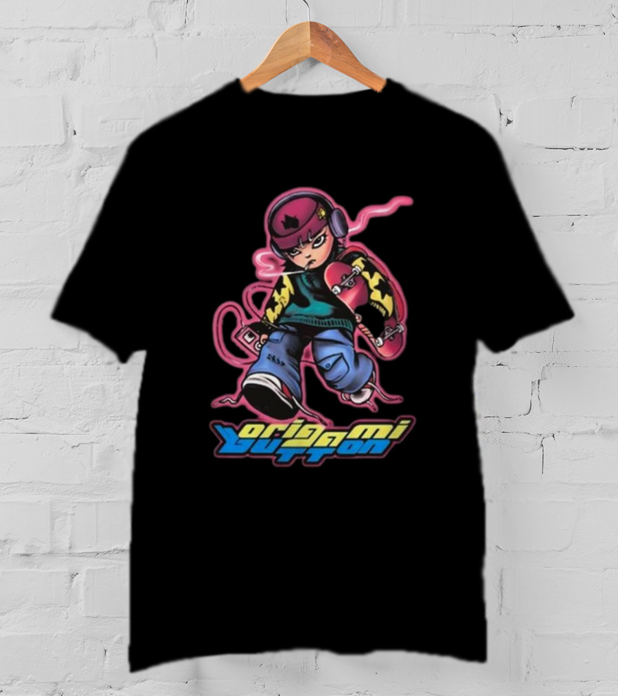 Origami Button Street Skater Youth T-Shirt