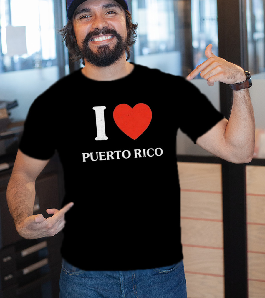 Kenneth Cole Vintage I Love Puerto Rico Heart T-Shirt