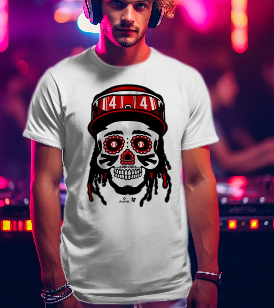 Elly De La Cruz 44 Sugar Skull Cincinnati Reds T-Shirt
