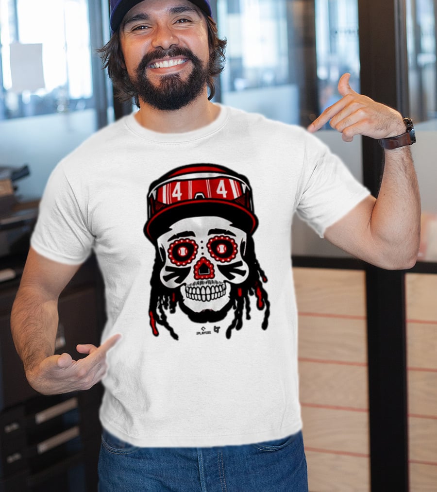Elly De La Cruz 44 Sugar Skull Cincinnati Reds T-Shirt