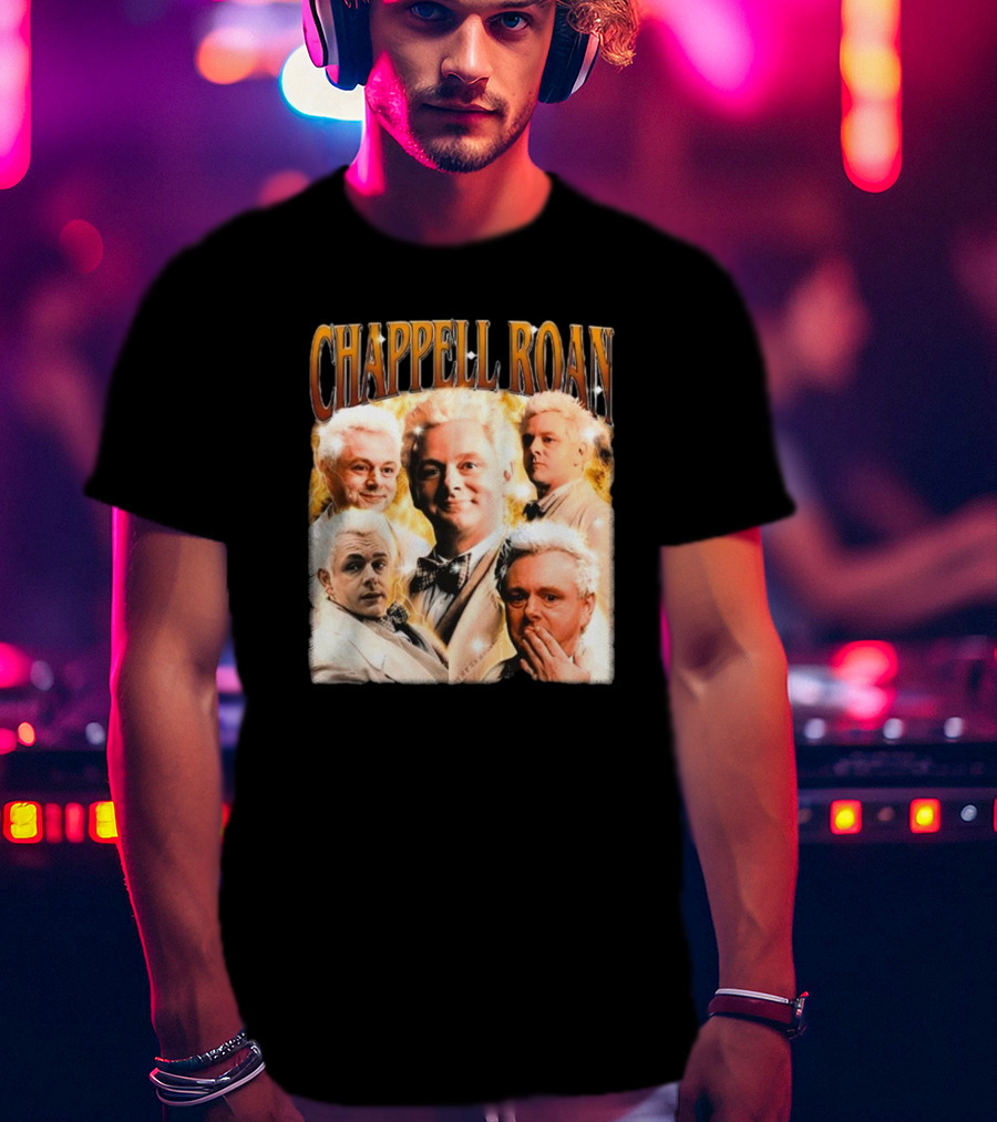 Chappell Roan Aziraphale Good Omens Angelic Characters Collage T-Shirt