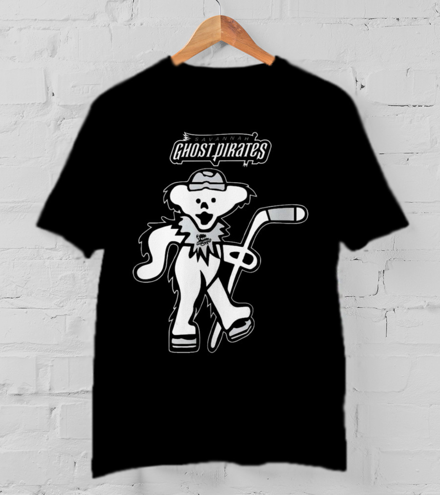 Savannah Ghost Pirates Grateful Dead Bear Hockey 2025 T-Shirt