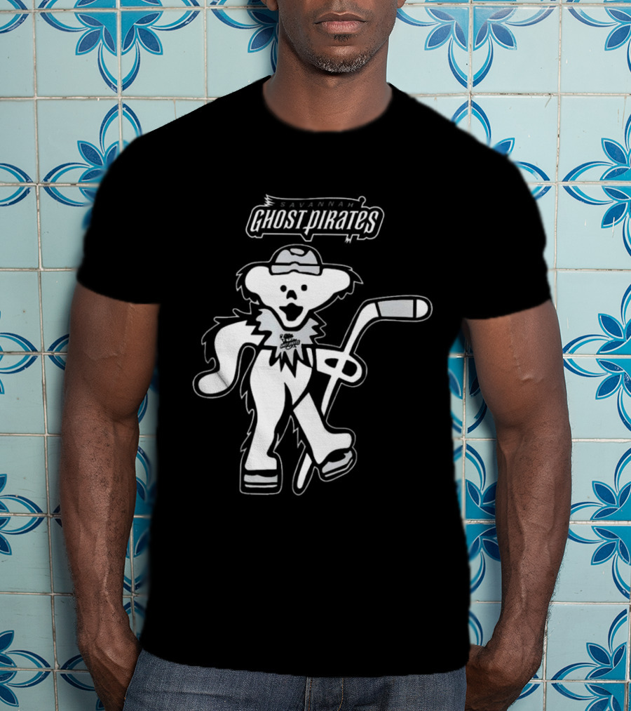 Savannah Ghost Pirates Grateful Dead Bear Hockey 2025 T-Shirt