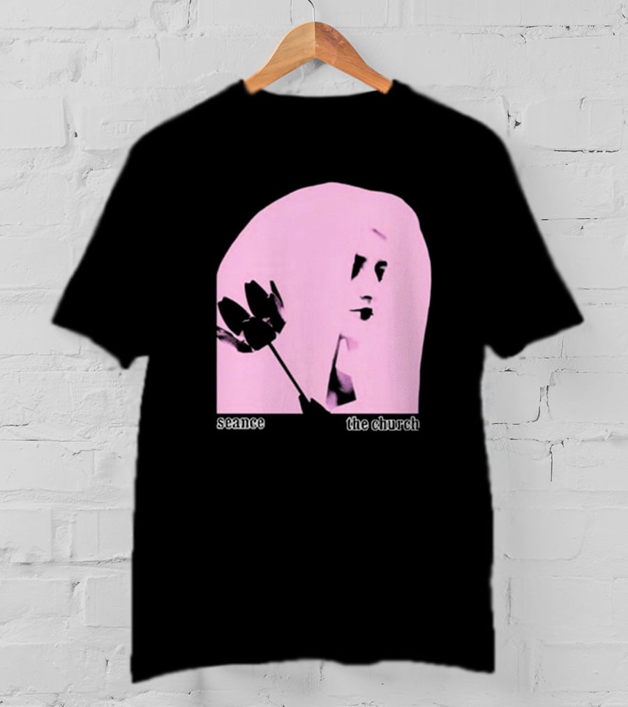 The Church Seance Pink Portrait With Flower T-Shirt