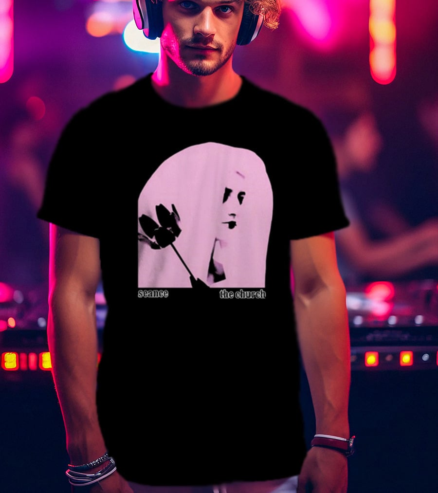 The Church Seance Pink Portrait With Flower T-Shirt