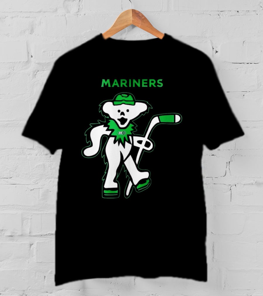Maine Mariners 2025 Grateful Dead Night Hockey Dancing Bear T-Shirt