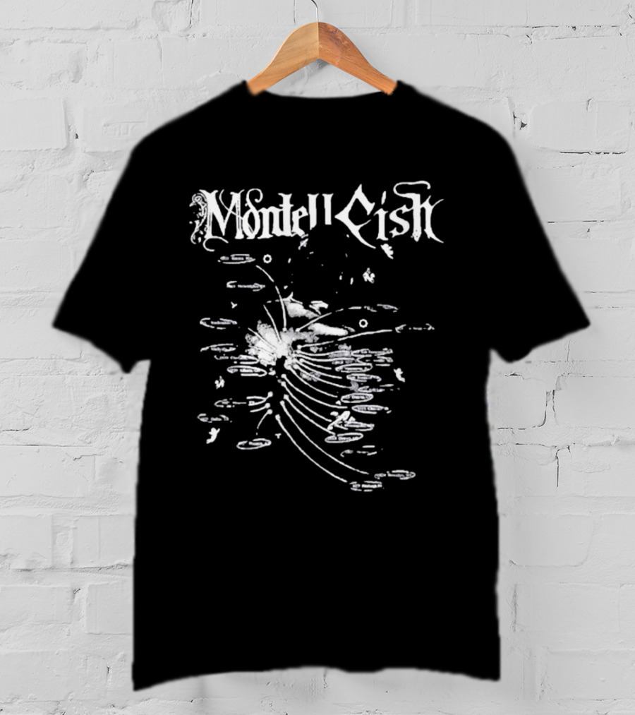 Montell Fish Elegant Black And White Abstract Pond T-Shirt