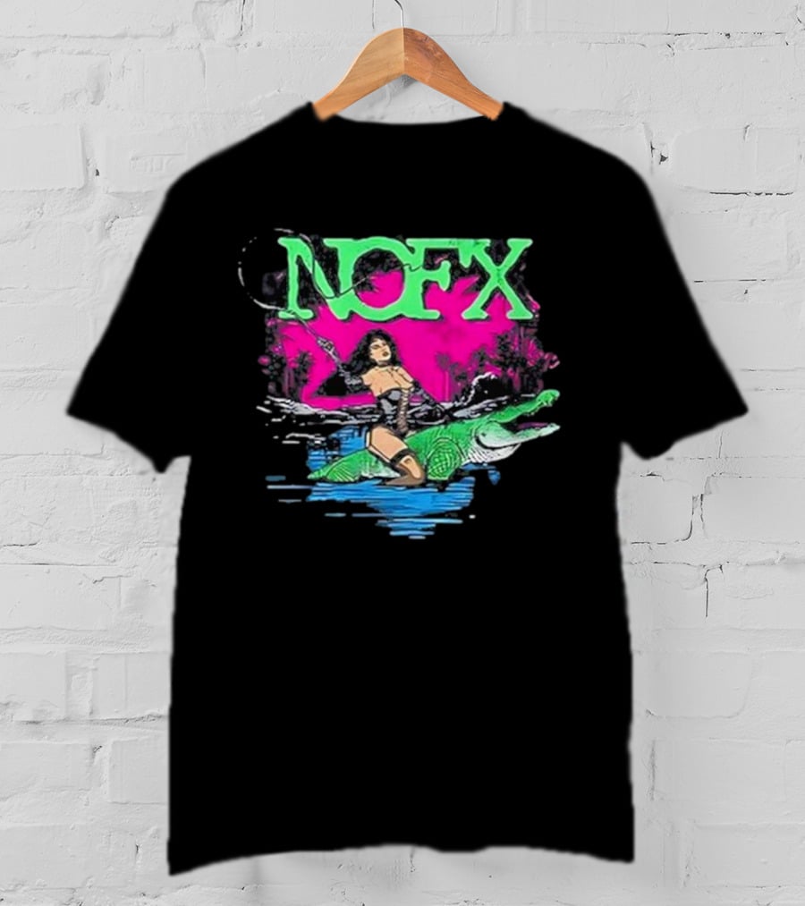 NOFX Alligator Woman Swamp Scene T-Shirt