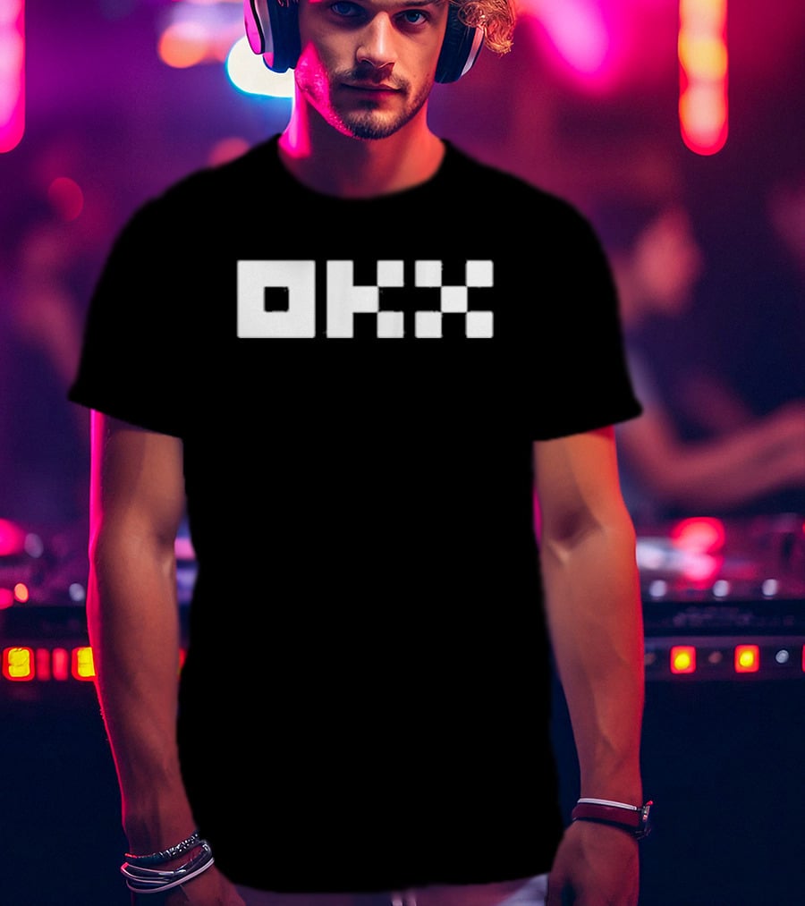 OKX Logo Black And White Square T-Shirt
