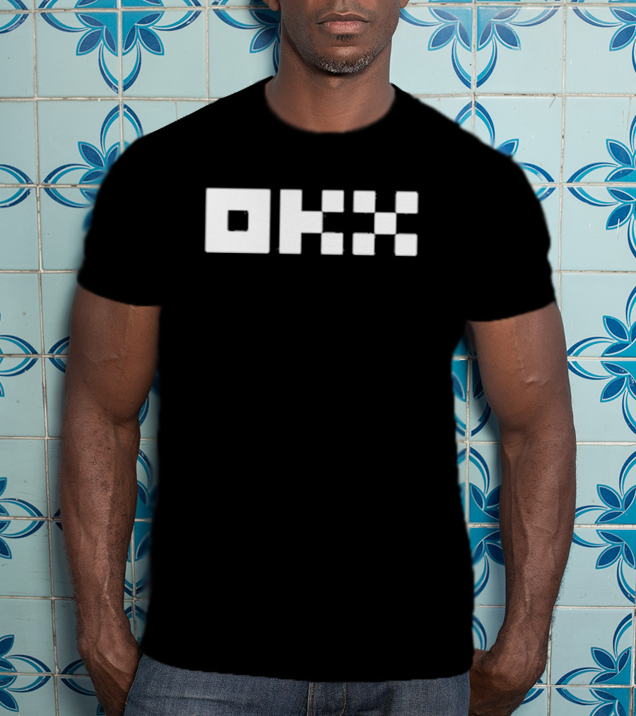 OKX Logo Black And White Square T-Shirt