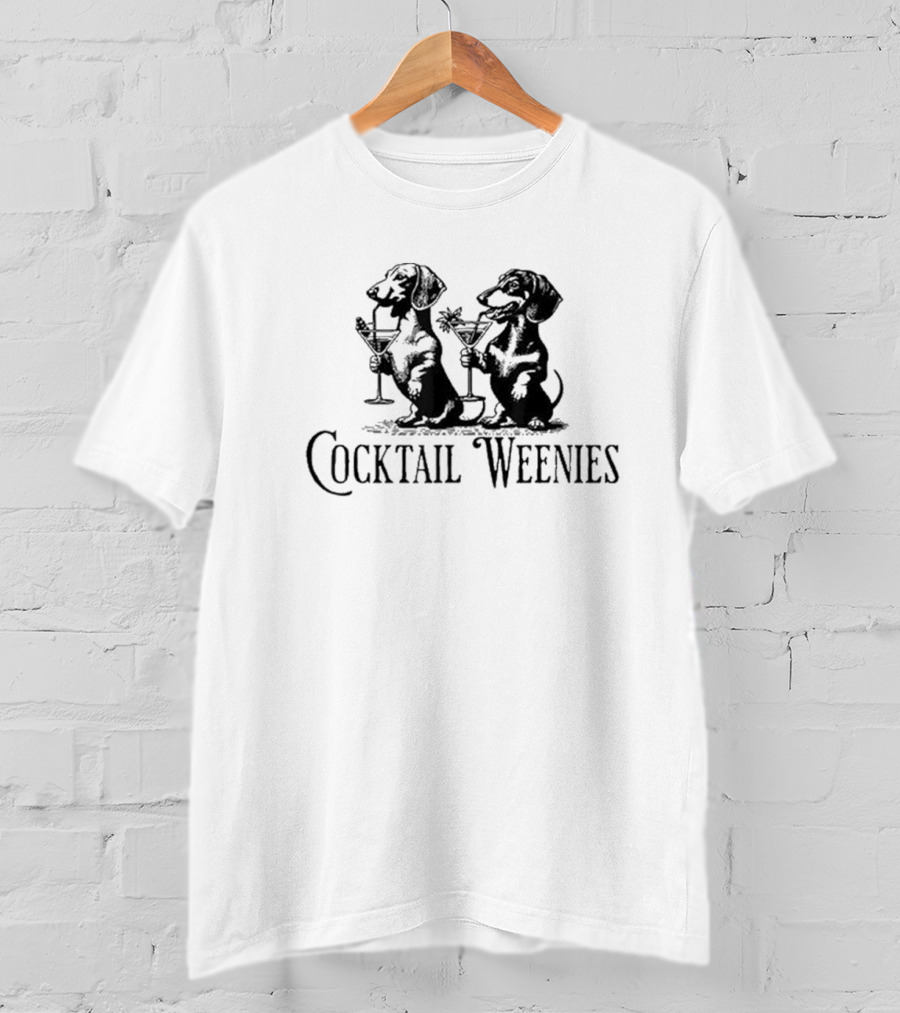 Cocktail Weenies Dachshund Martini Dogs T-Shirt