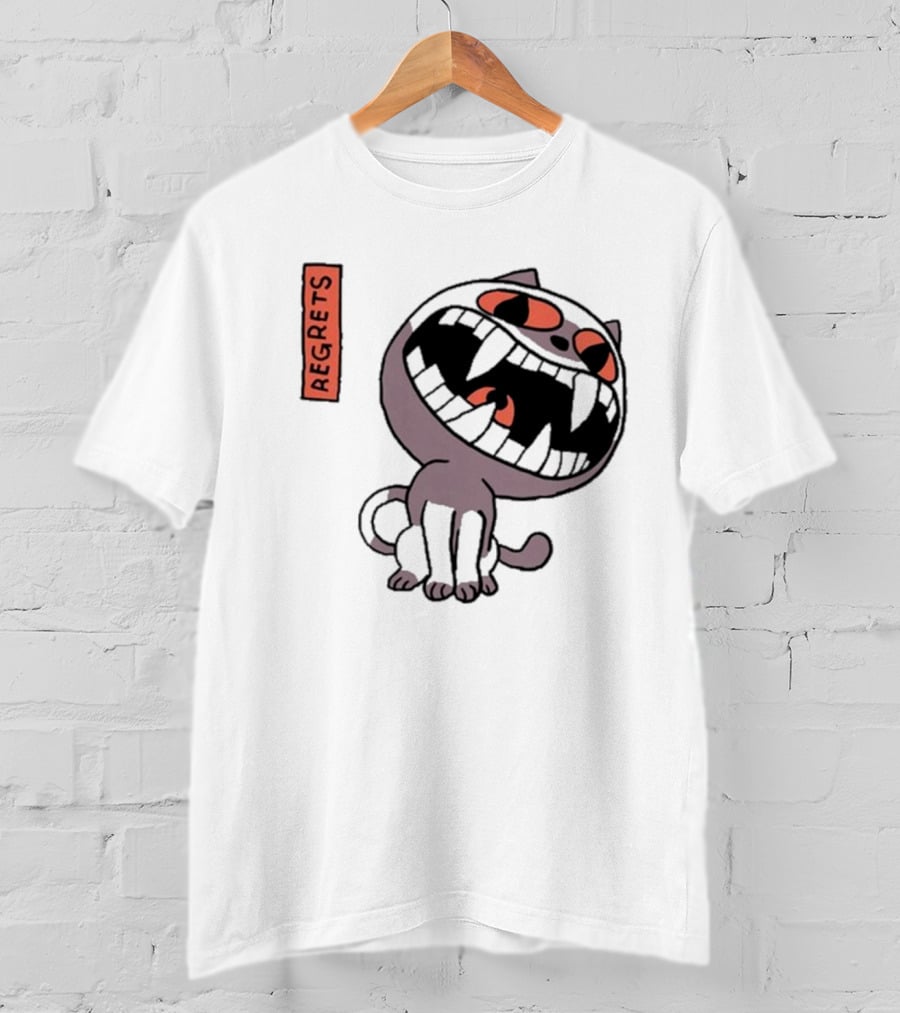 Fangamer OFF Cat Regrets Fierce Face T-Shirt