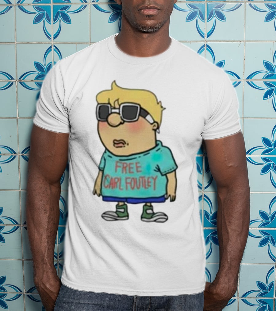 Free Carl Foutley Character With Sunglasses And Green Sneakers T-Shirt