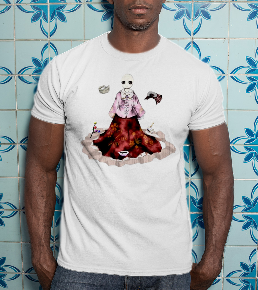 Kaguya Houraisan Fantasy Minimalist Floral Kimono T-Shirt