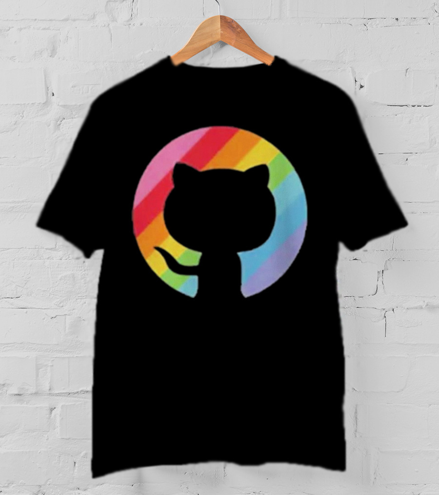 Invertocat Pride Github Merch Rainbow T-Shirt