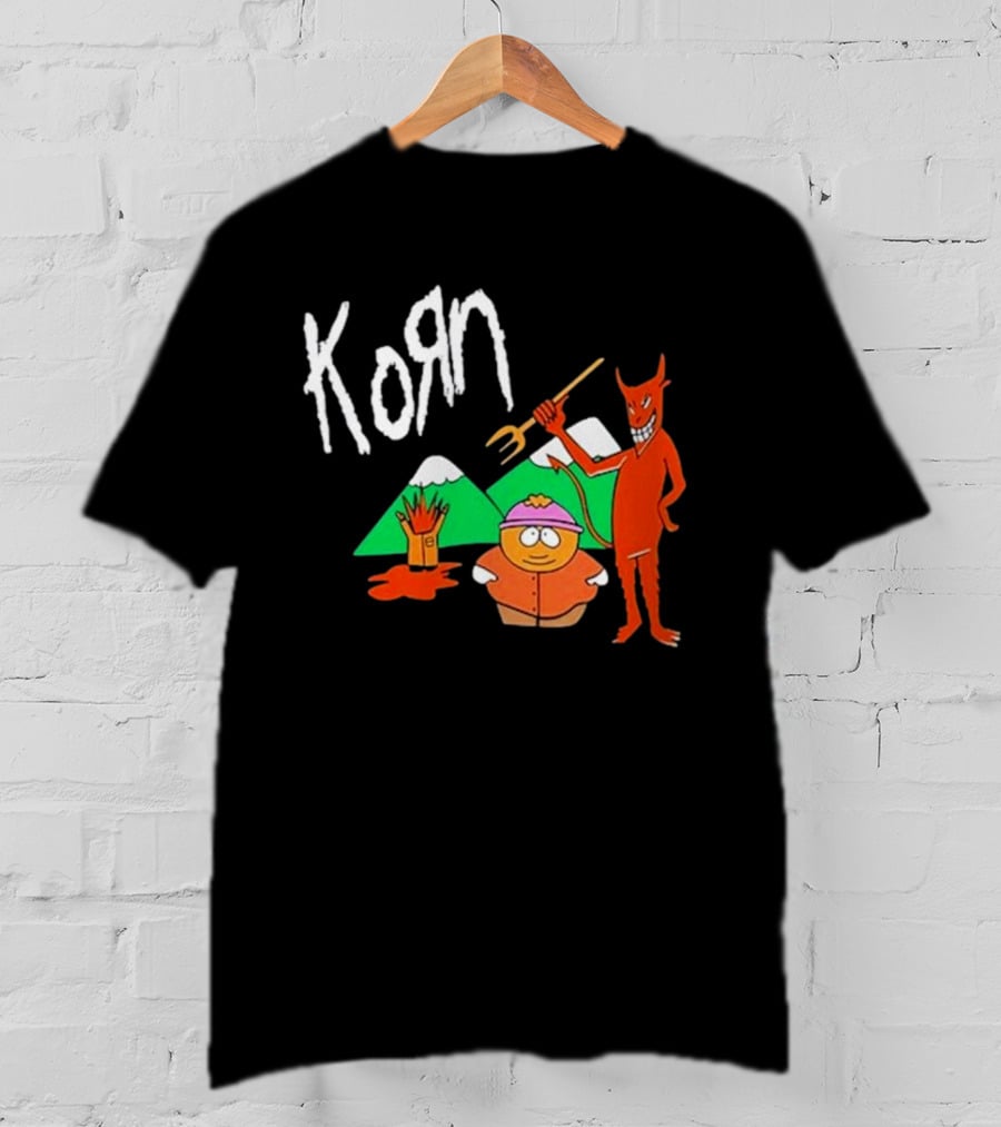 Korn 1999 South Park Character Devil Mountains T-Shirt