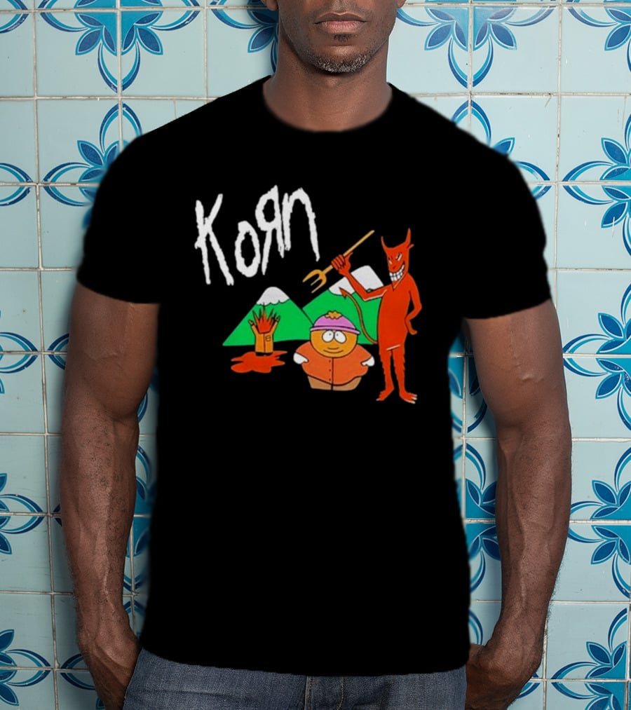 Korn 1999 South Park Character Devil Mountains T-Shirt
