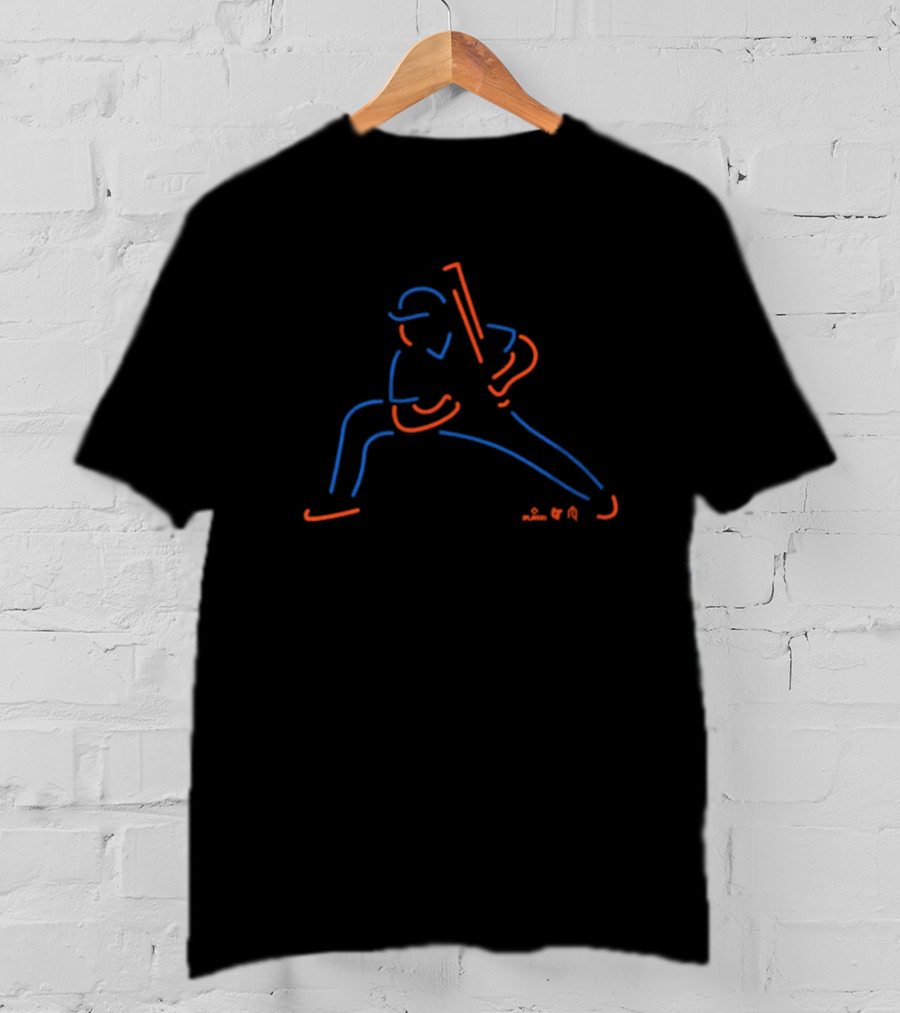 Juan Soto Neon Style Batting New York Mets MLB Baseball 2025 T-Shirt