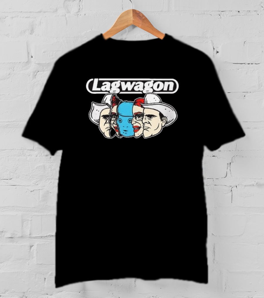 Lagwagon Faces Of The Wagon New Band Art Cowboy Mask T-Shirt