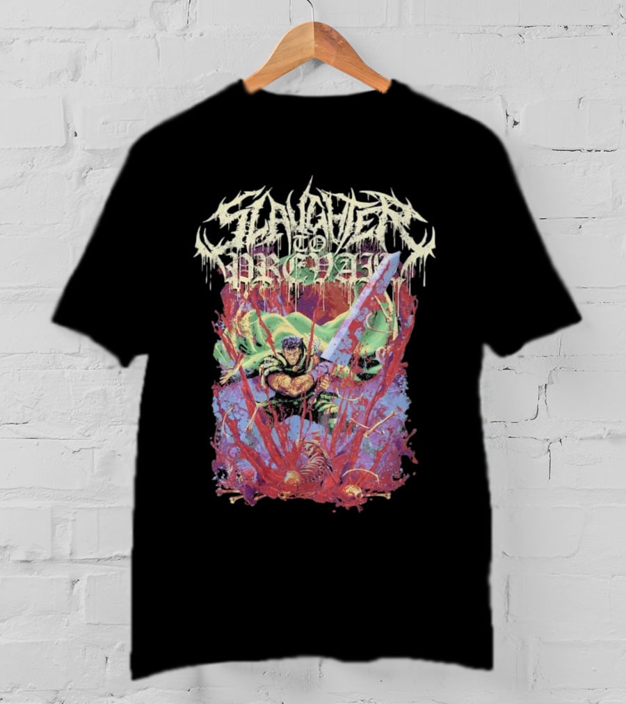 Slaughter To Prevail Guts Berserker Warrior With Sword In Blood And Guts T-Shirt