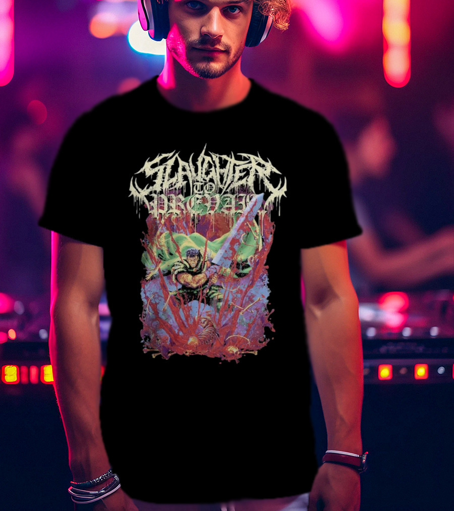 Slaughter To Prevail Guts Berserker Warrior With Sword In Blood And Guts T-Shirt