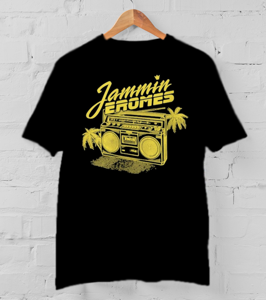 Jammin Jerome's Boombox Tropical Vibes Snowfall Collection T-Shirt