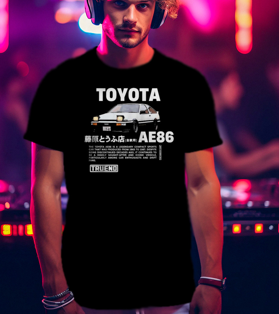Toyota AE86 Trueno Iconic Sports Car Enthusiasts Drift Fans 1983-1987 T-Shirt