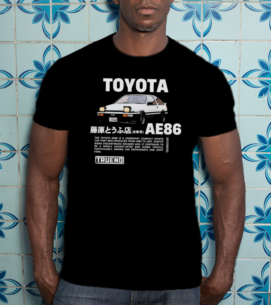 Toyota AE86 Trueno Iconic Sports Car Enthusiasts Drift Fans 1983-1987 T-Shirt