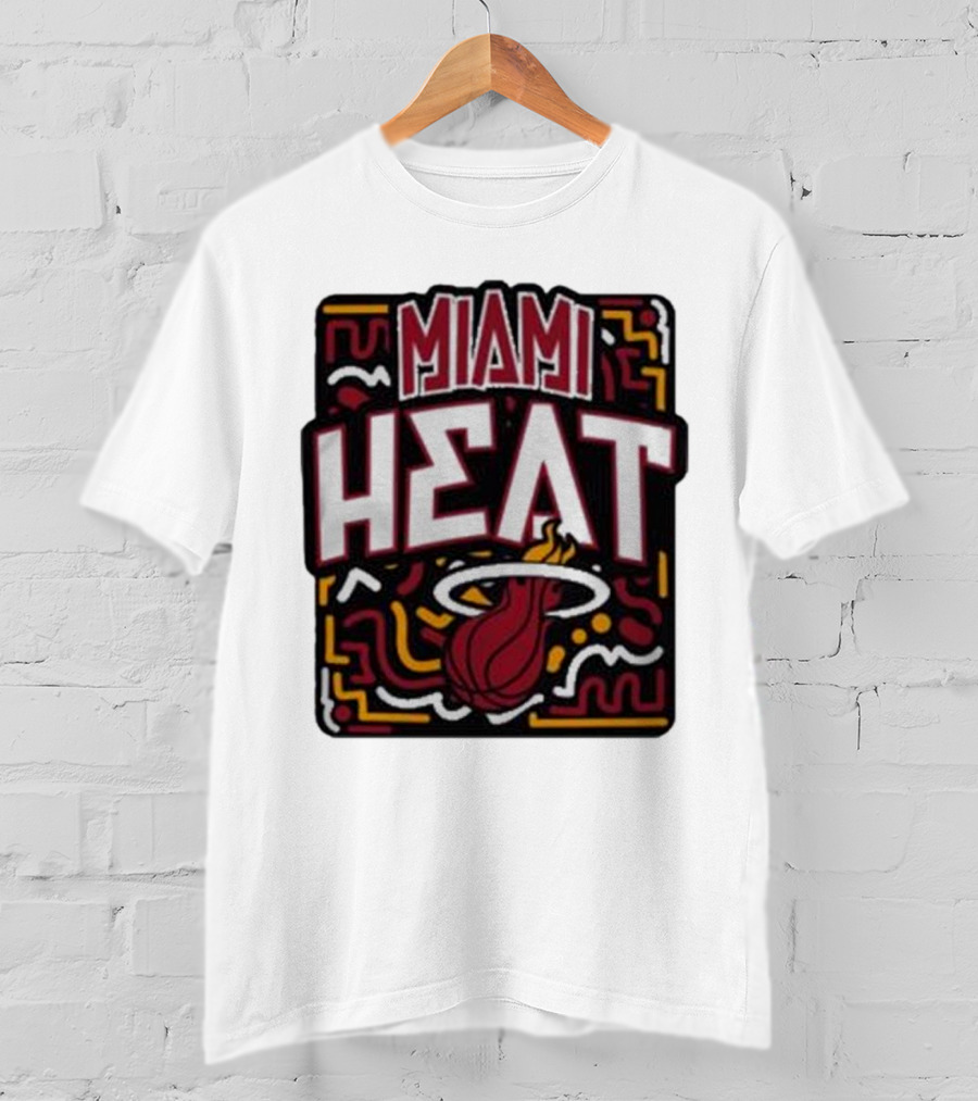 MIAMI HEAT Vibes Basketball Flame T-Shirt