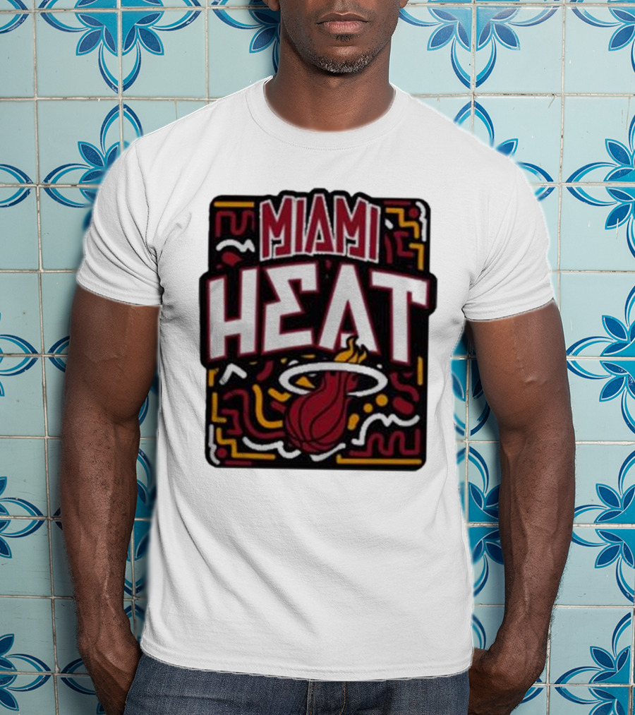 MIAMI HEAT Vibes Basketball Flame T-Shirt