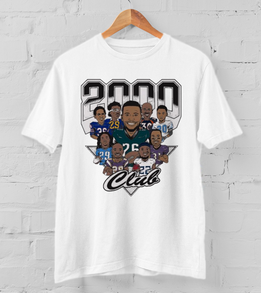 2000 Club NFL All Team Cam Lewis Saquon Barkley Caricatures T-Shirt